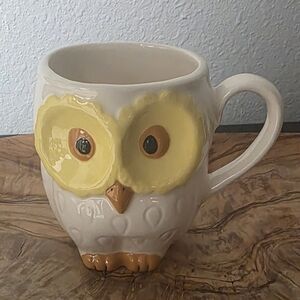 Yellow and White Owl Mug